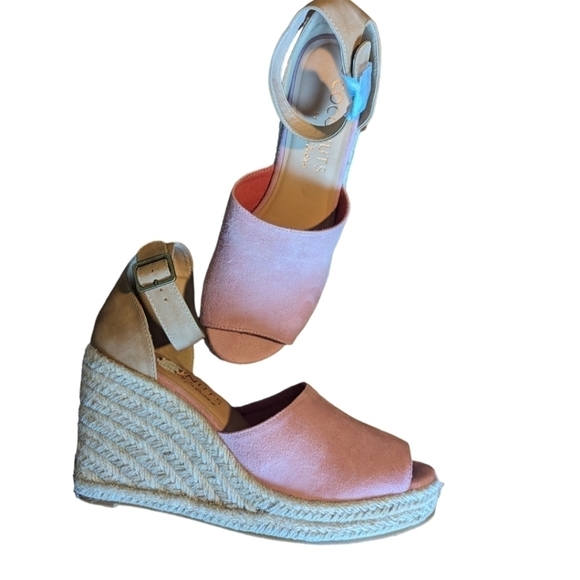 New Matisse Flamingo Wedge blush /tan Espadrille White Lotus Vibes sz 10 - Picture 4 of 14